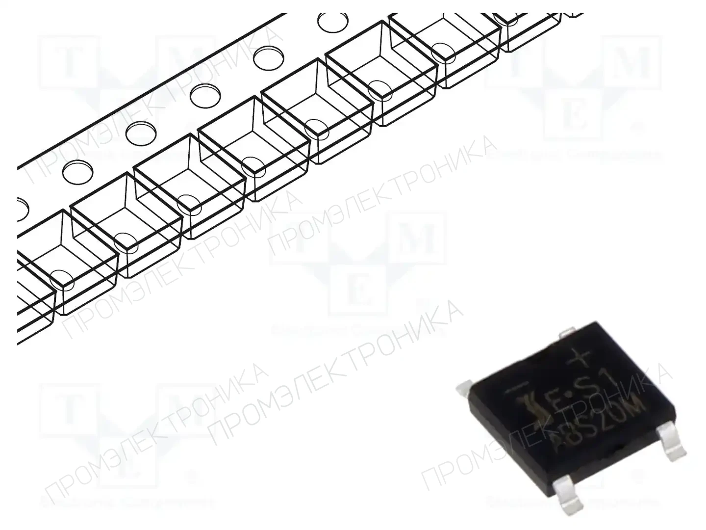 DIOTEC SEMICONDUCTOR ABS20M — Однофазные мосты диодные SMD/THT