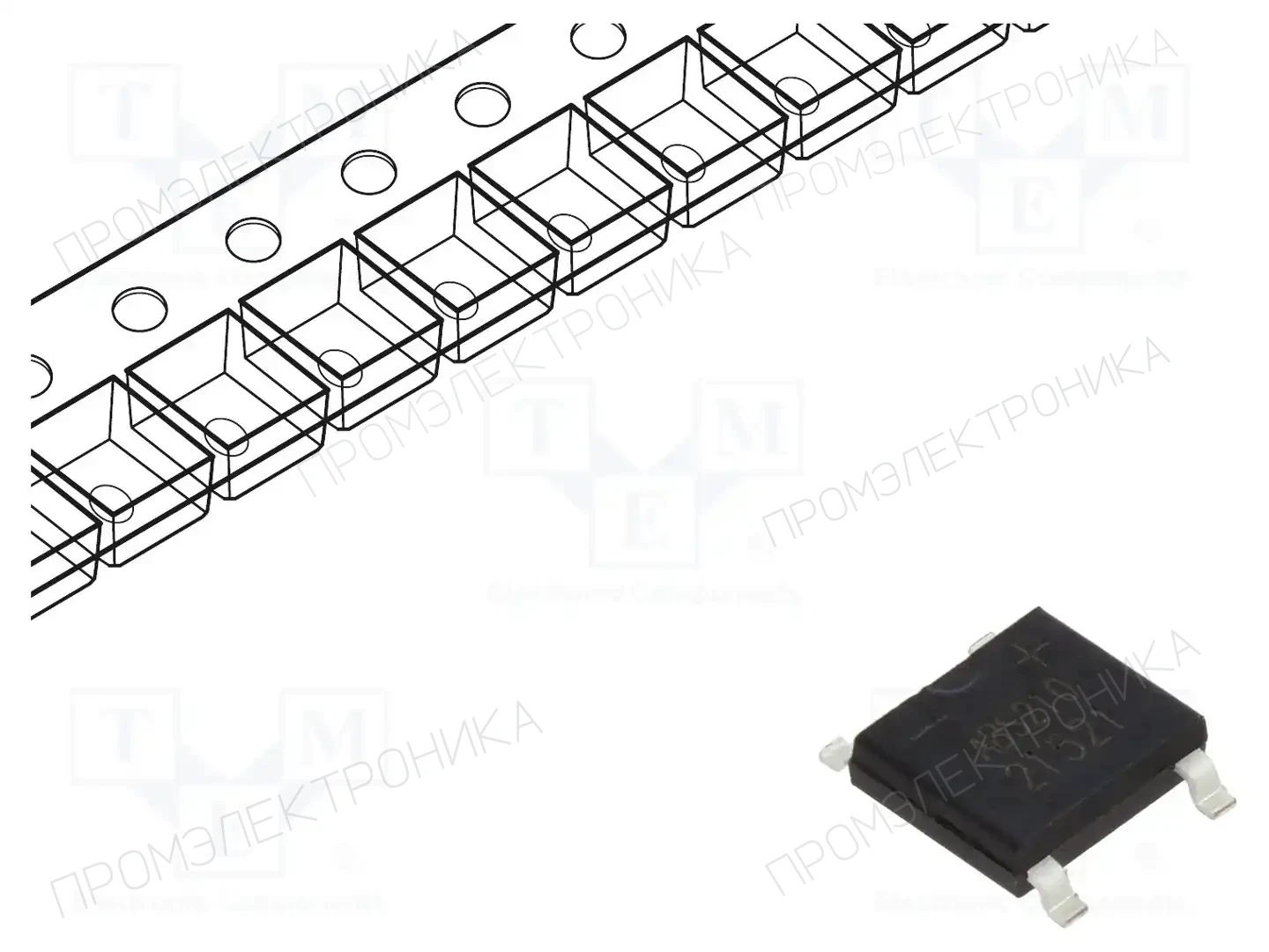 SMC DIODE SOLUTIONS ABS210TR — Однофазные мосты диодные SMD/THT