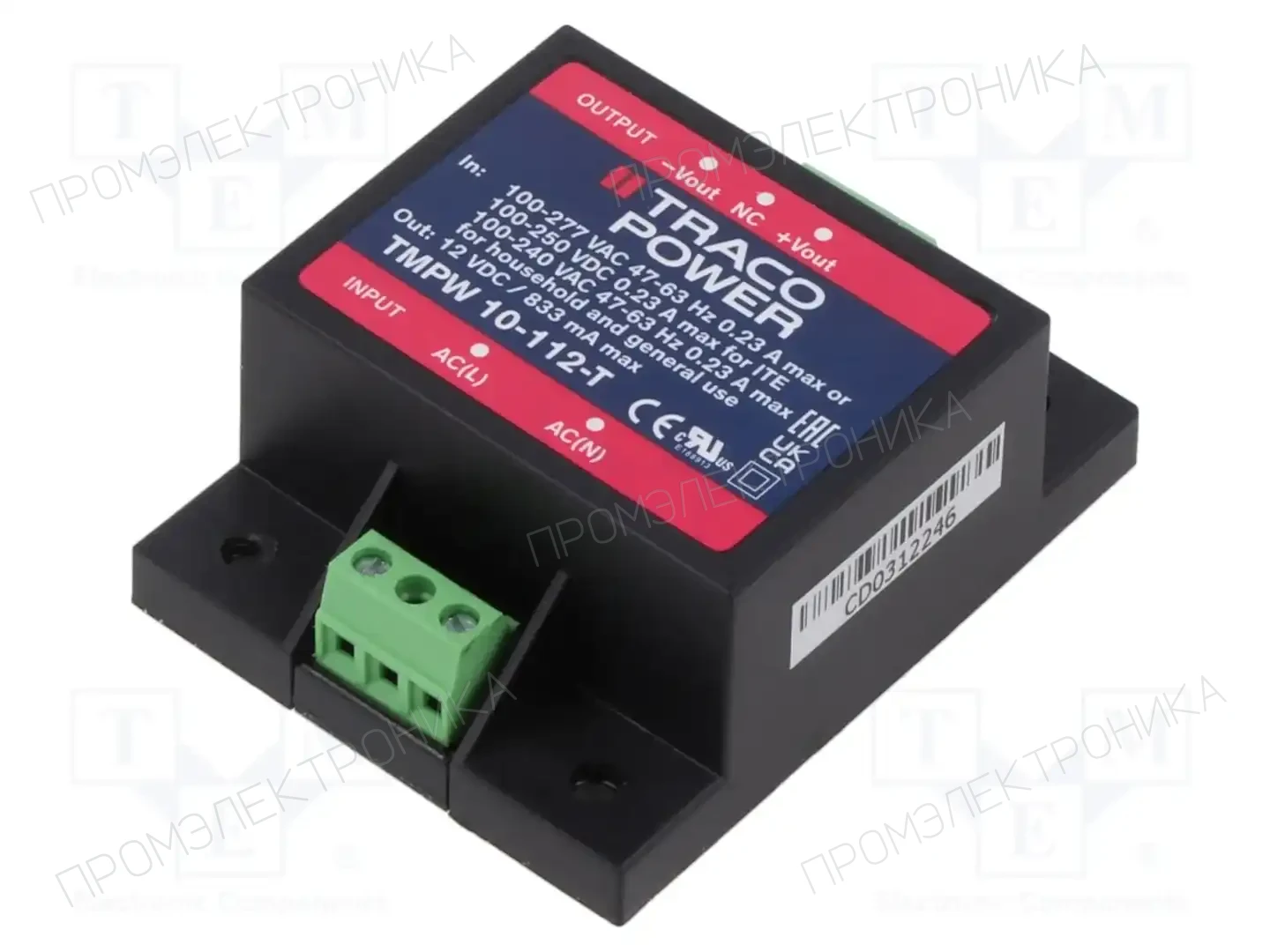 TRACO POWER TMPW 10-112-T — Блоки питания для встраивания
