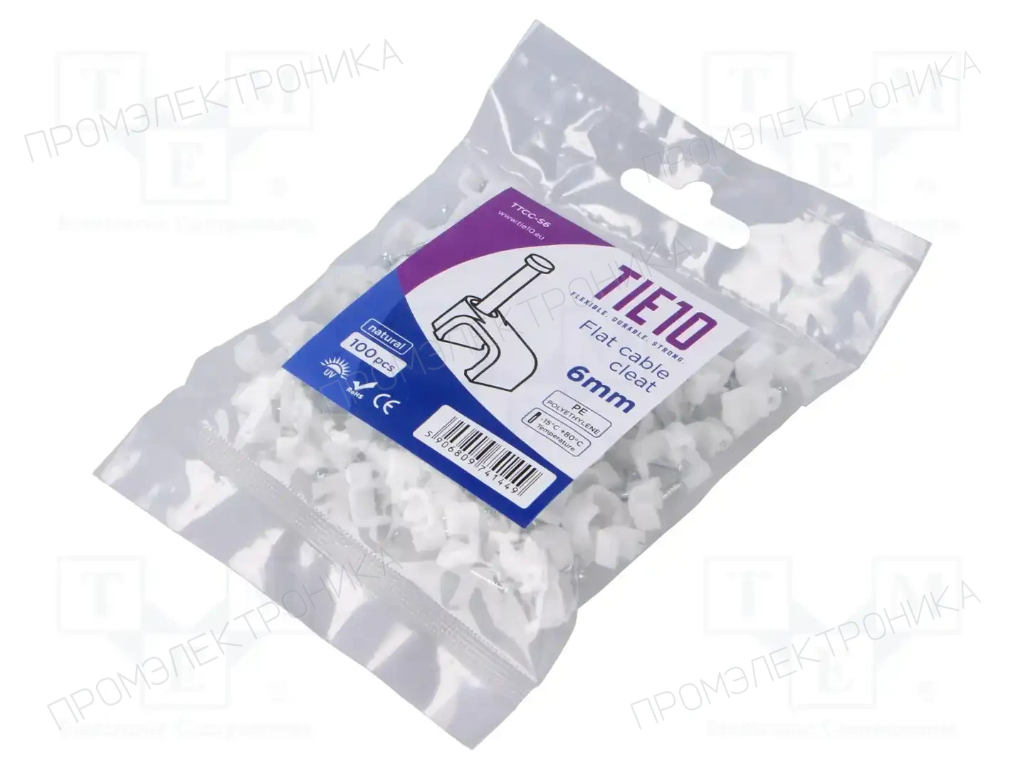 TIE10 TTCC-S6W — Держатели, скобы для кабелей