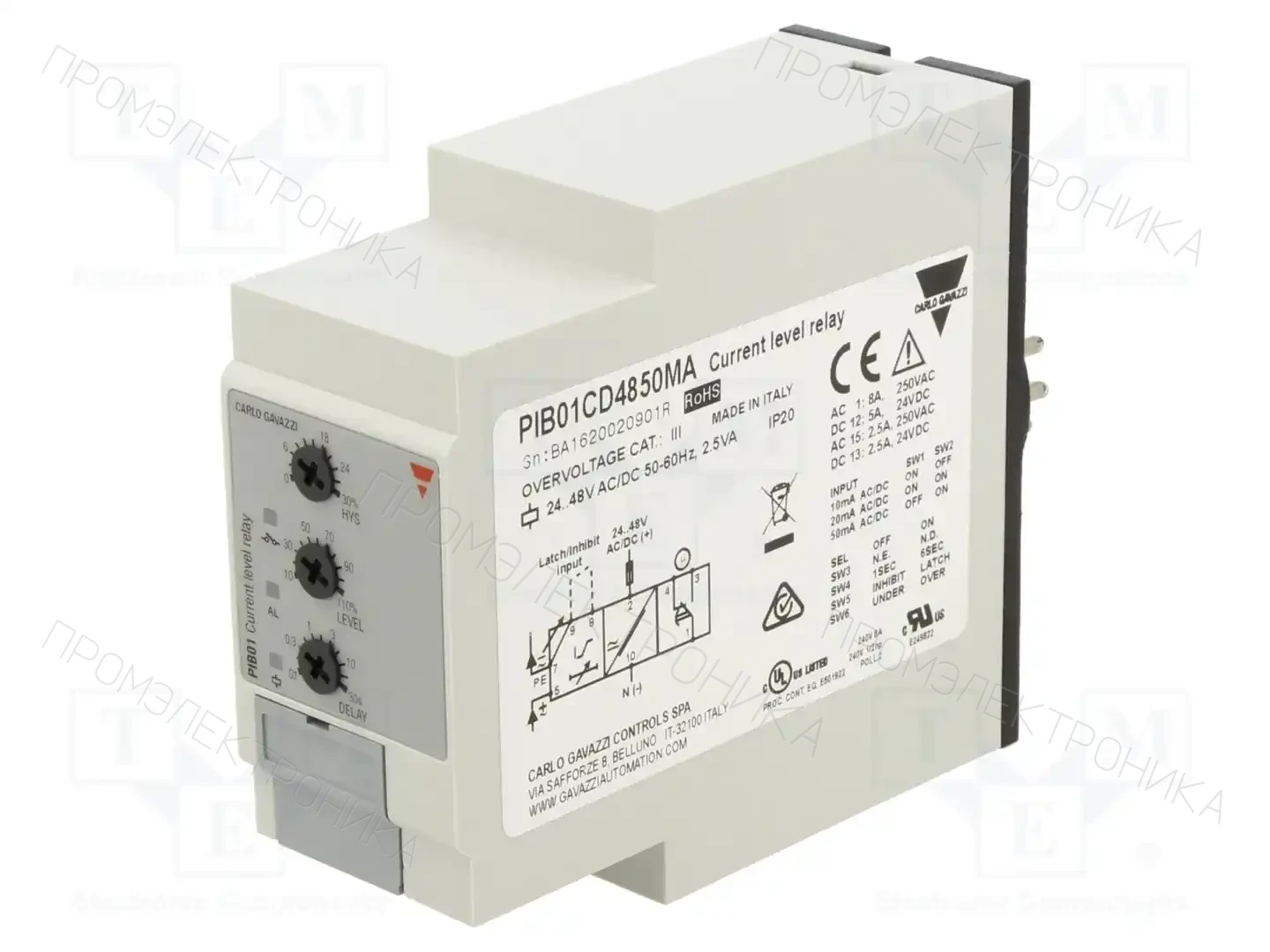 CARLO GAVAZZI PIB01CD4850MA — Контрольные реле