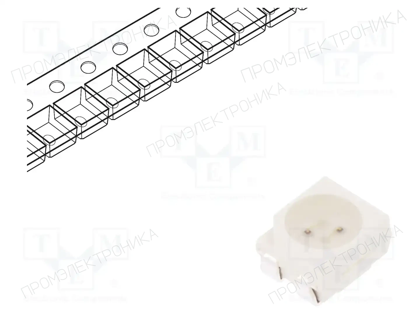 KINGBRIGHT ELECTRONIC KAA-3528SURKCGKC — Светодиоды SMD цветные