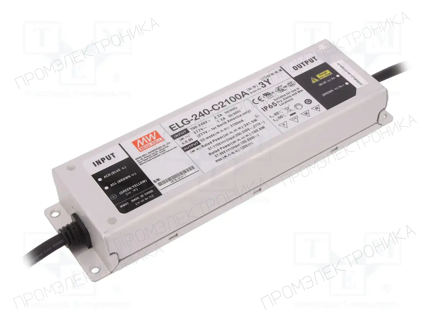 MEAN WELL ELG-240-C2100A-3Y — Блоки питания для LED