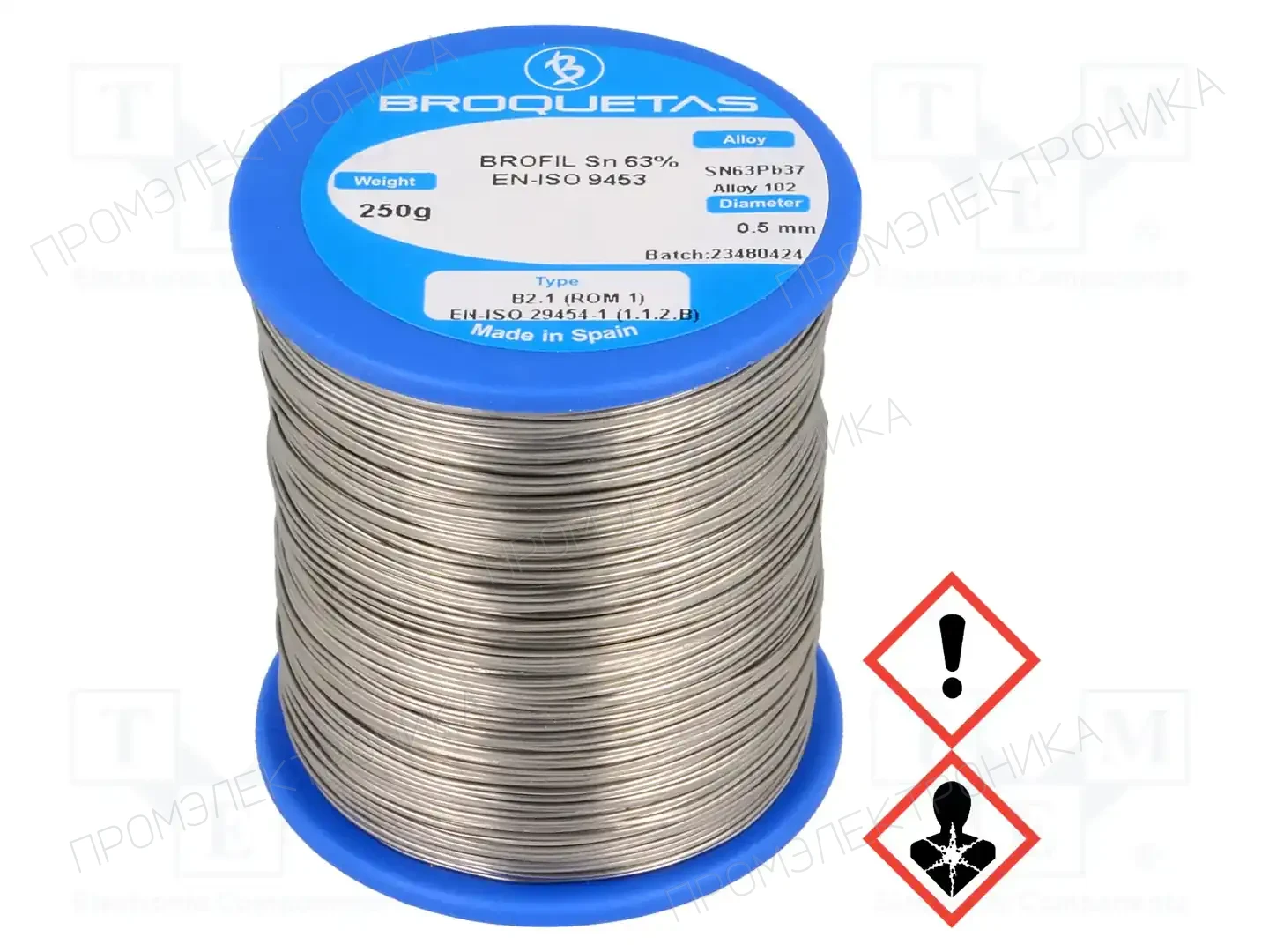BROQUETAS BROFIL 63 B2.1 0.5MM 250G — Паяльные провода свинцовые