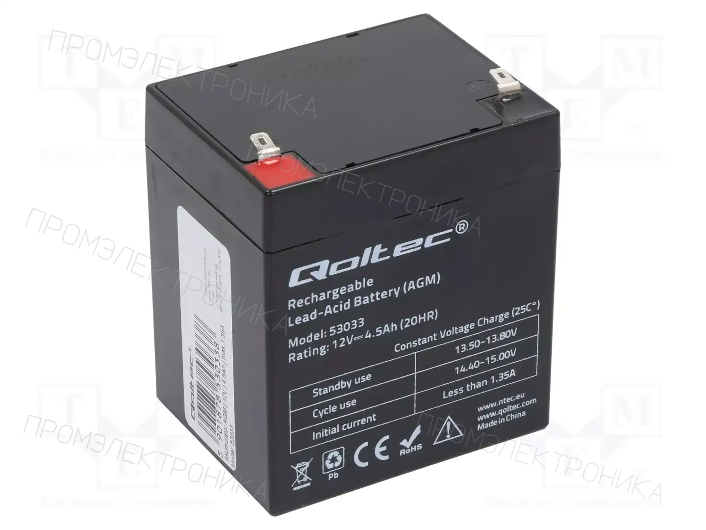 QOLTEC 53033 — Аккумуляторы кислотные