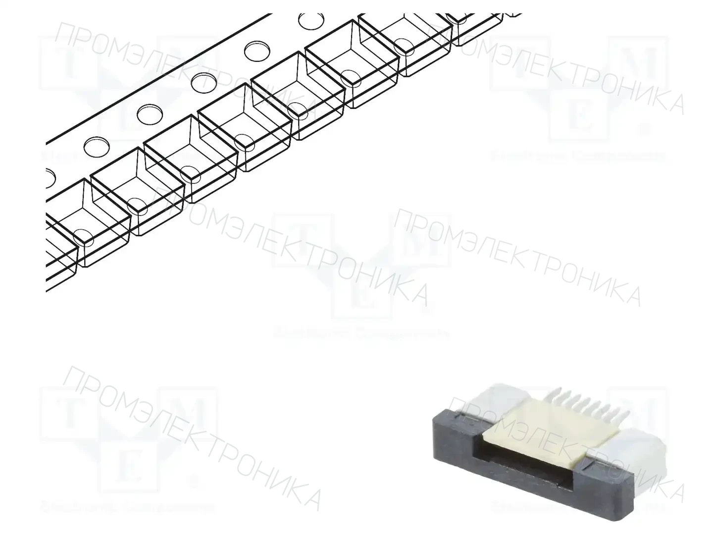 CONNFLY DS1020-09-8VBT1A-R — Разъeмы FFC/FPC растр 0,5мм
