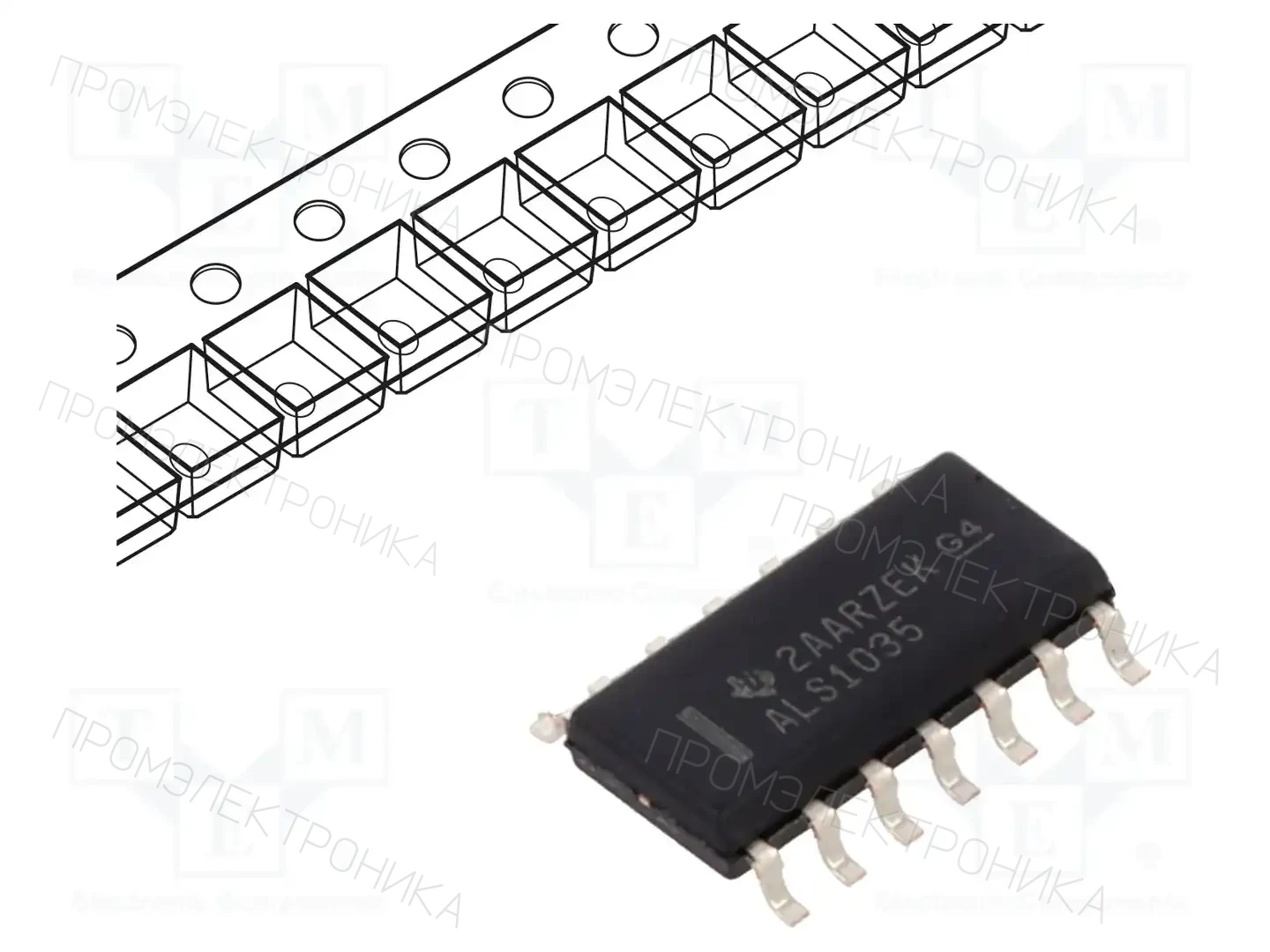 Texas Instruments SN74ALS1035DR — Буферы, передатчики, контроллеры