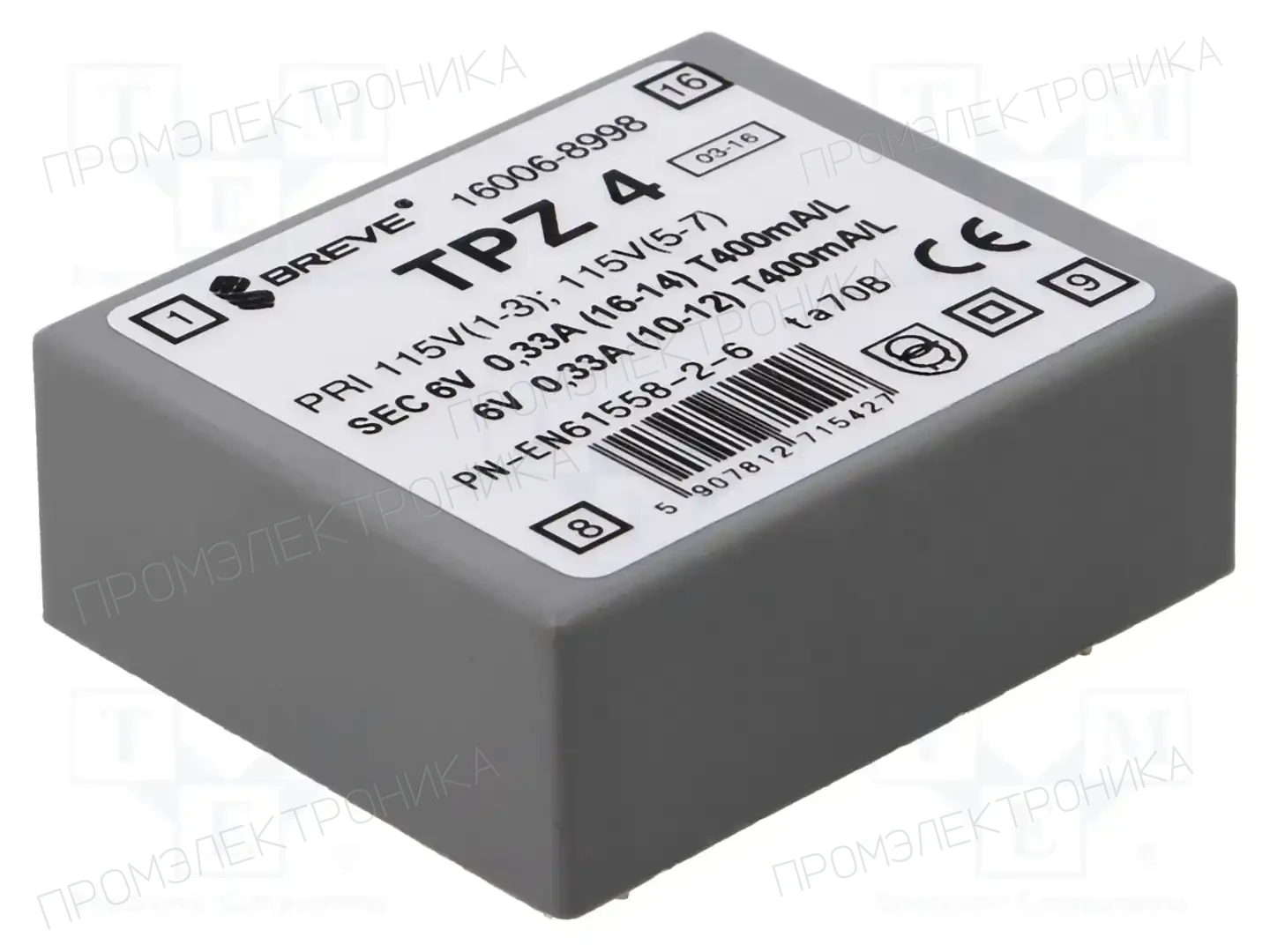 BREVE TUFVASSONS 16006-8998 — Трансформаторы PCB