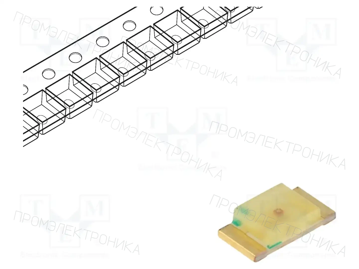 KINGBRIGHT ELECTRONIC KPT-3216YD — Светодиоды SMD цветные