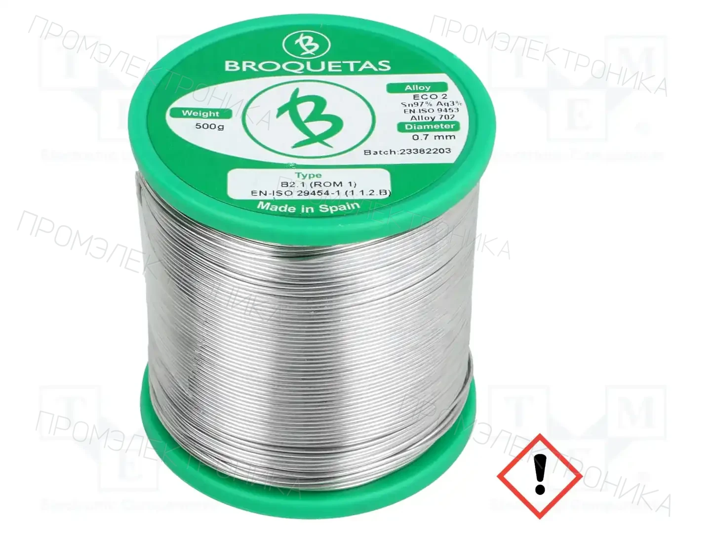 BROQUETAS ECO2 B2.1 0,7MM 500GR — Паяльные провода бессвинцовые