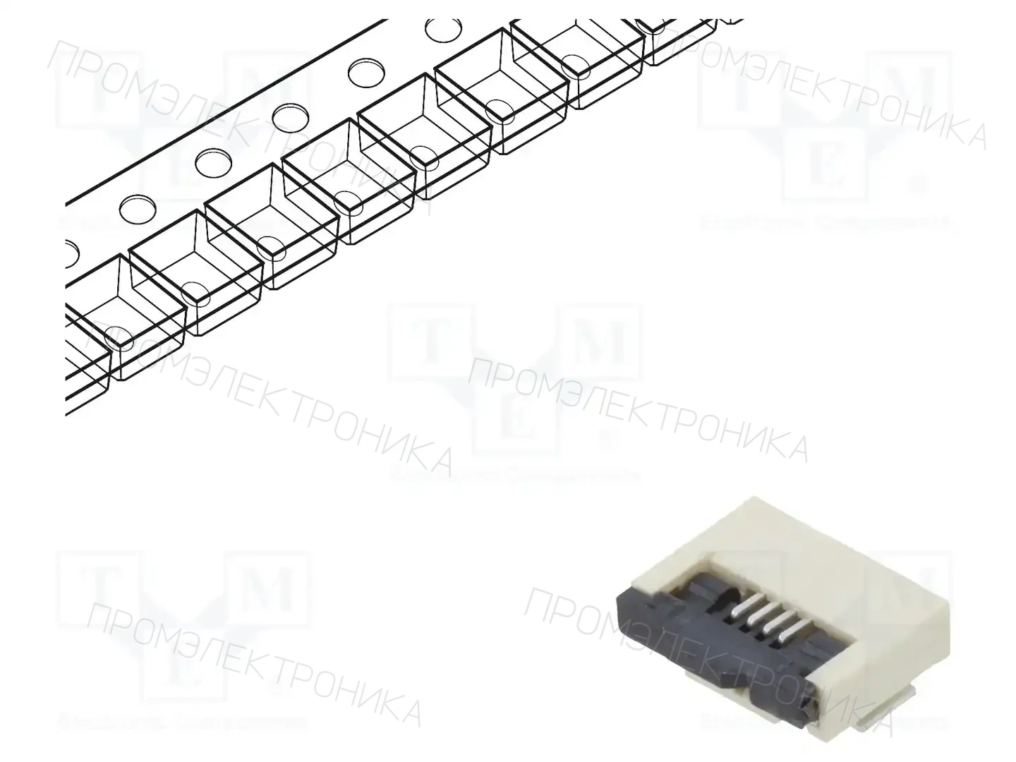 CONNFLY DS1020-11-4VBT1-R — Разъeмы FFC/FPC растр 0,5мм
