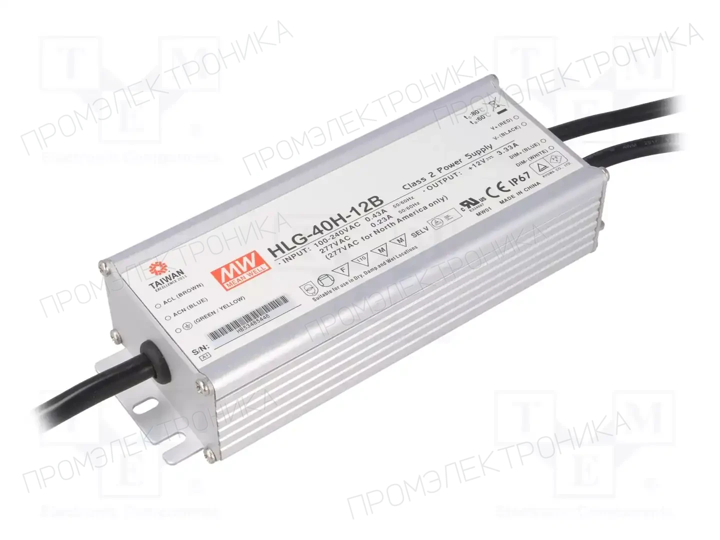 MEAN WELL HLG-40H-12B — Блоки питания для LED