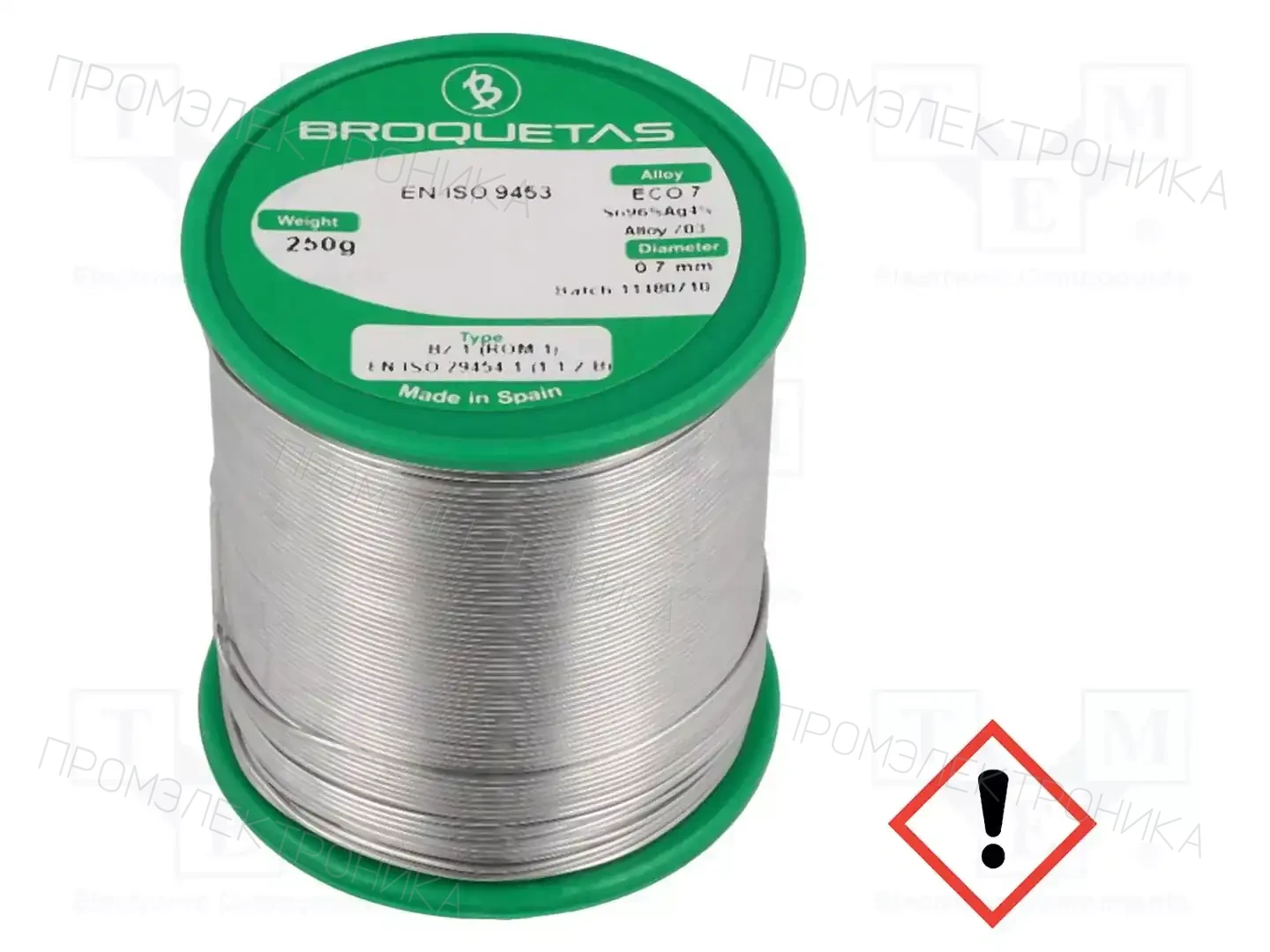 BROQUETAS ECO 7 B2.1 0,7MM 250G — Паяльные провода бессвинцовые