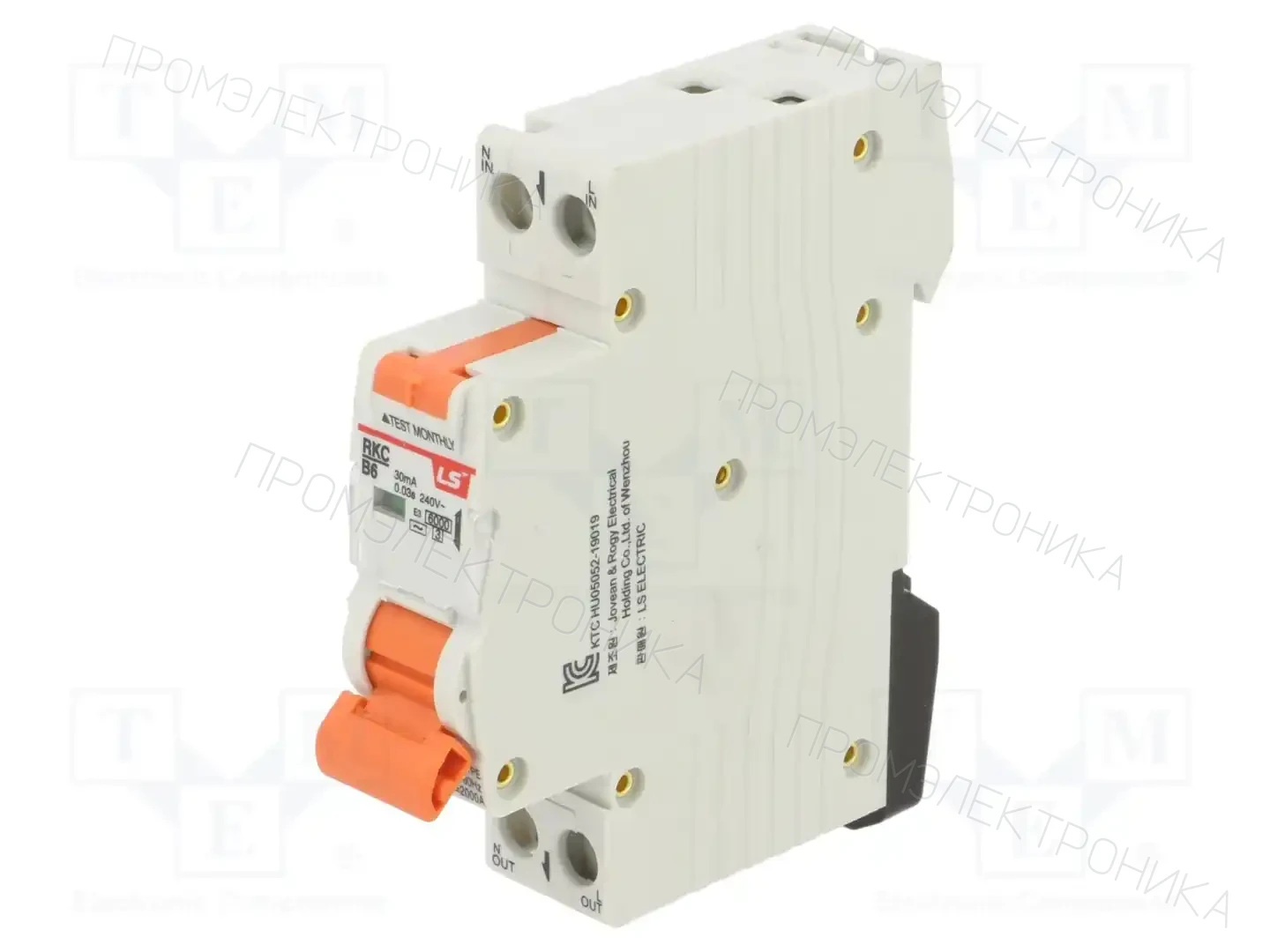 LS ELECTRIC RKC 1P+N B6 30M — Дифференциальные выключатели