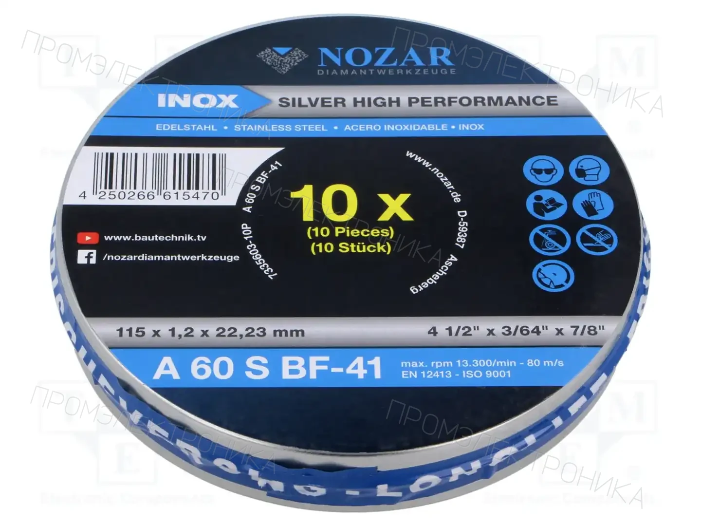 NOZAR DIAMANTWERKZEUGE 7335603-10P — Диски для резки и шлифовки