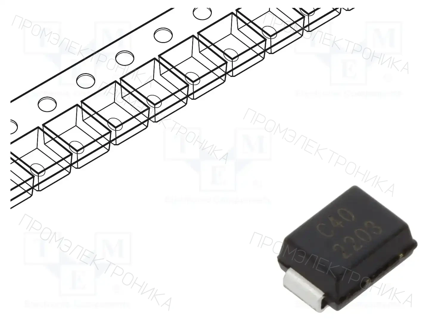 EATON ELECTRONICS 10BJ40CA — Диоды TVS SMD двунаправленные