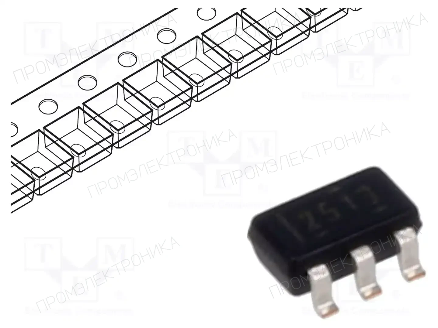 Texas Instruments TPS2513DBVR — Выключатели - микросхемы