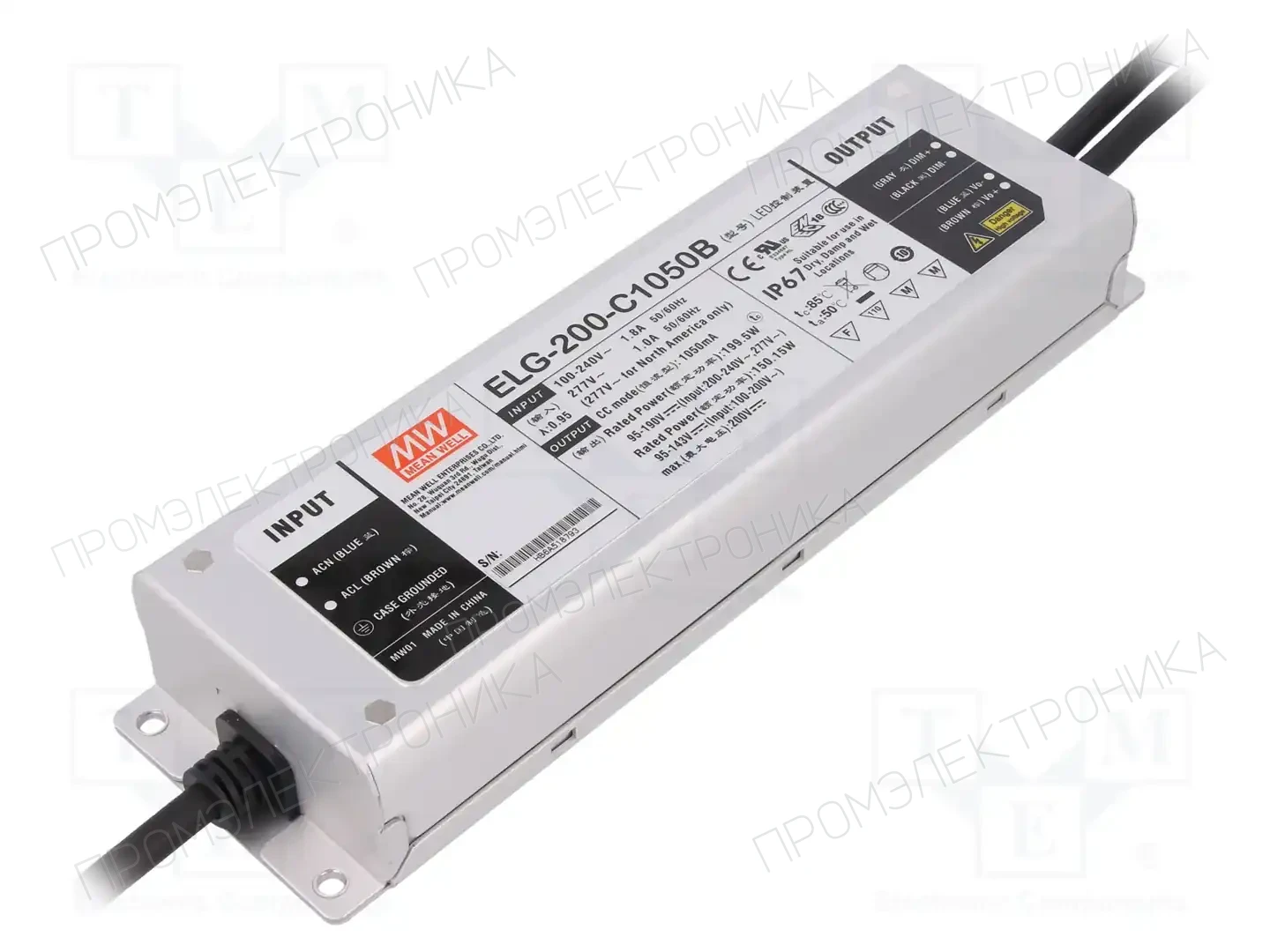 MEAN WELL ELG-200-C1050B — Блоки питания для LED