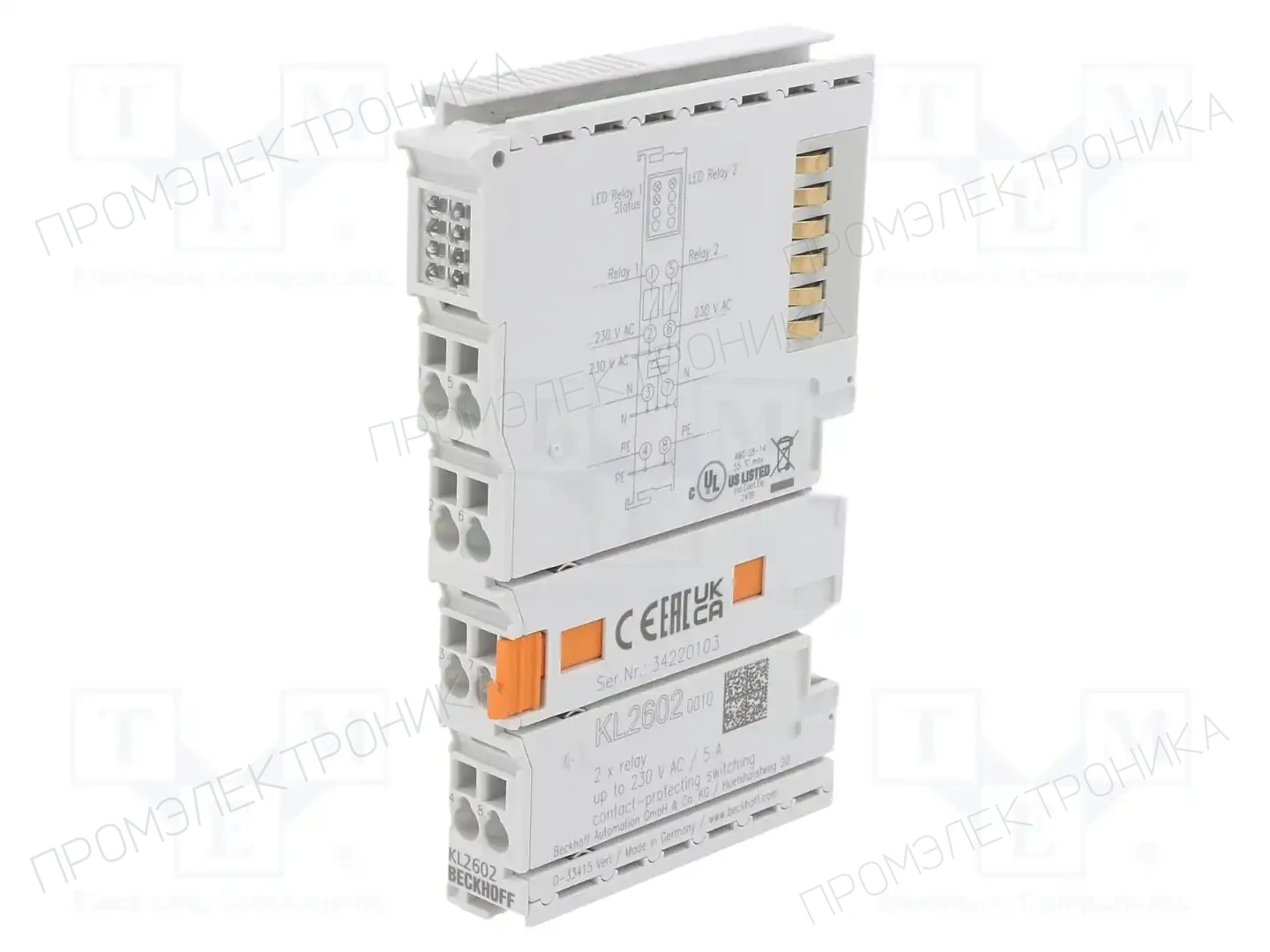 Beckhoff Automation KL2602-0010 — Системы и модули ввода/вывода (I/O)