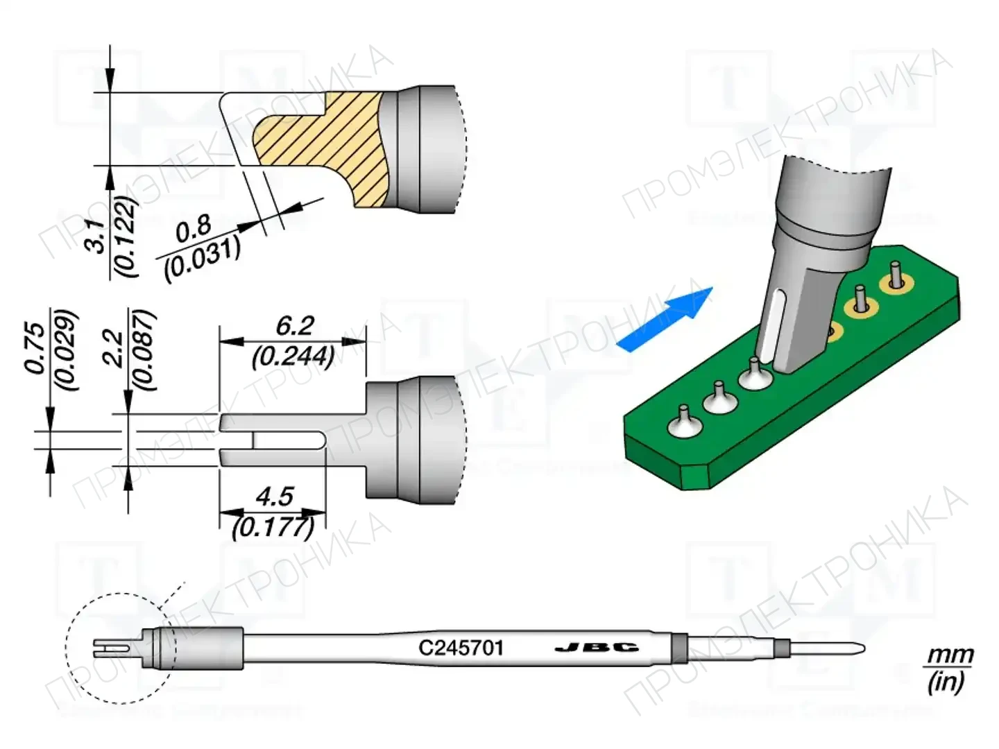 JBC TOOLS C245701 — Жала паяльников