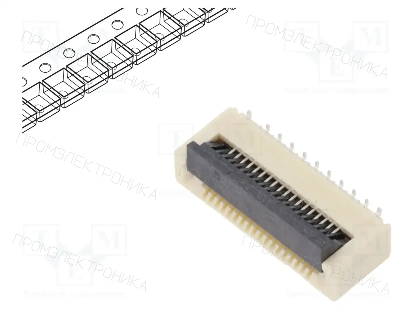 GCT FFC2A36-18-0-T-R — Разъeмы FFC/FPC растр 0,5мм
