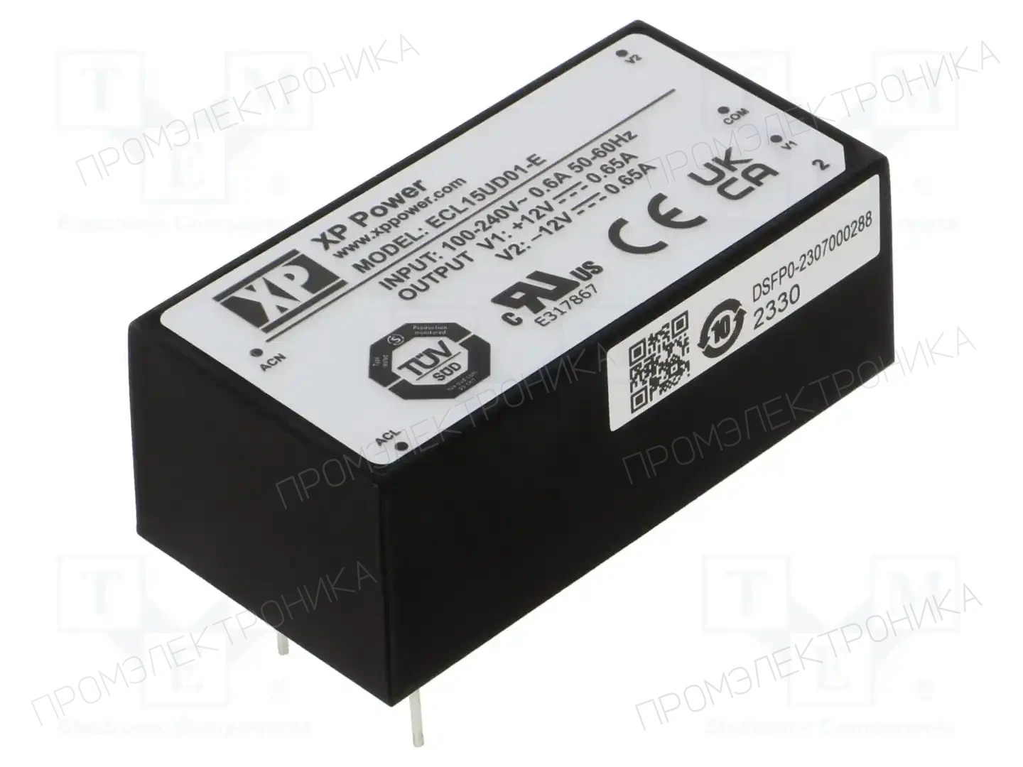XP POWER ECL15UD01-E — Преобразователи AC/DC для PCB