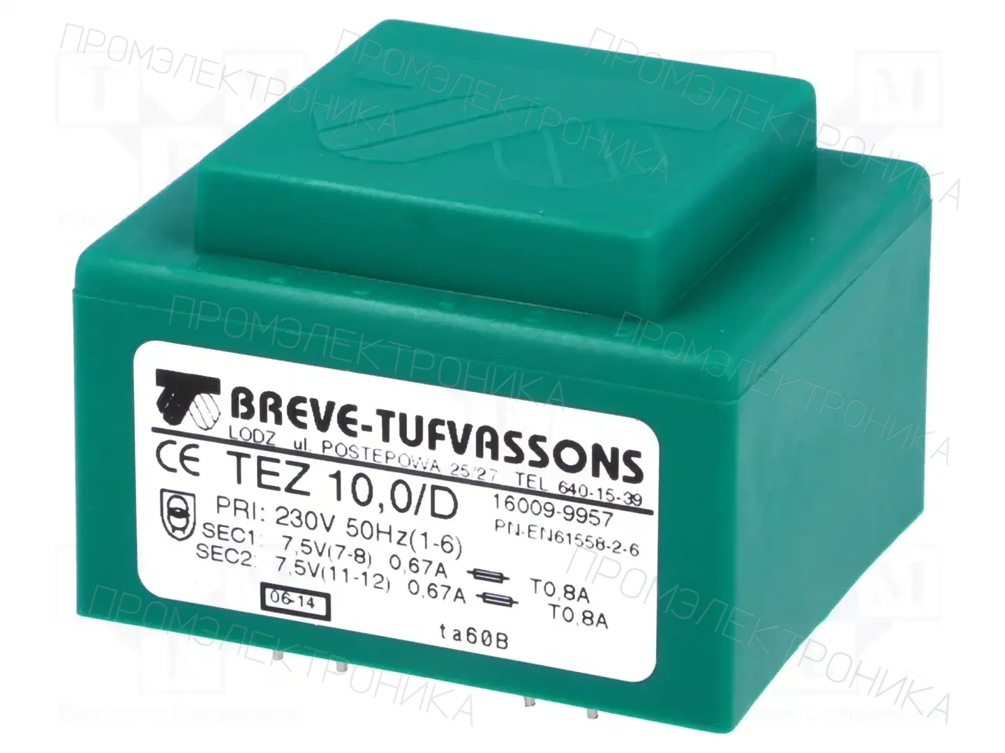 BREVE TUFVASSONS 16009-9957 — Трансформаторы PCB