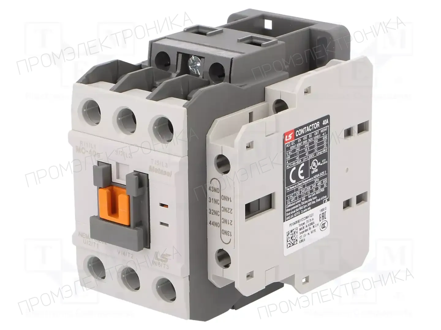 LS ELECTRIC MC-40A 230VAC 1A1B — Контакторы - главные модули