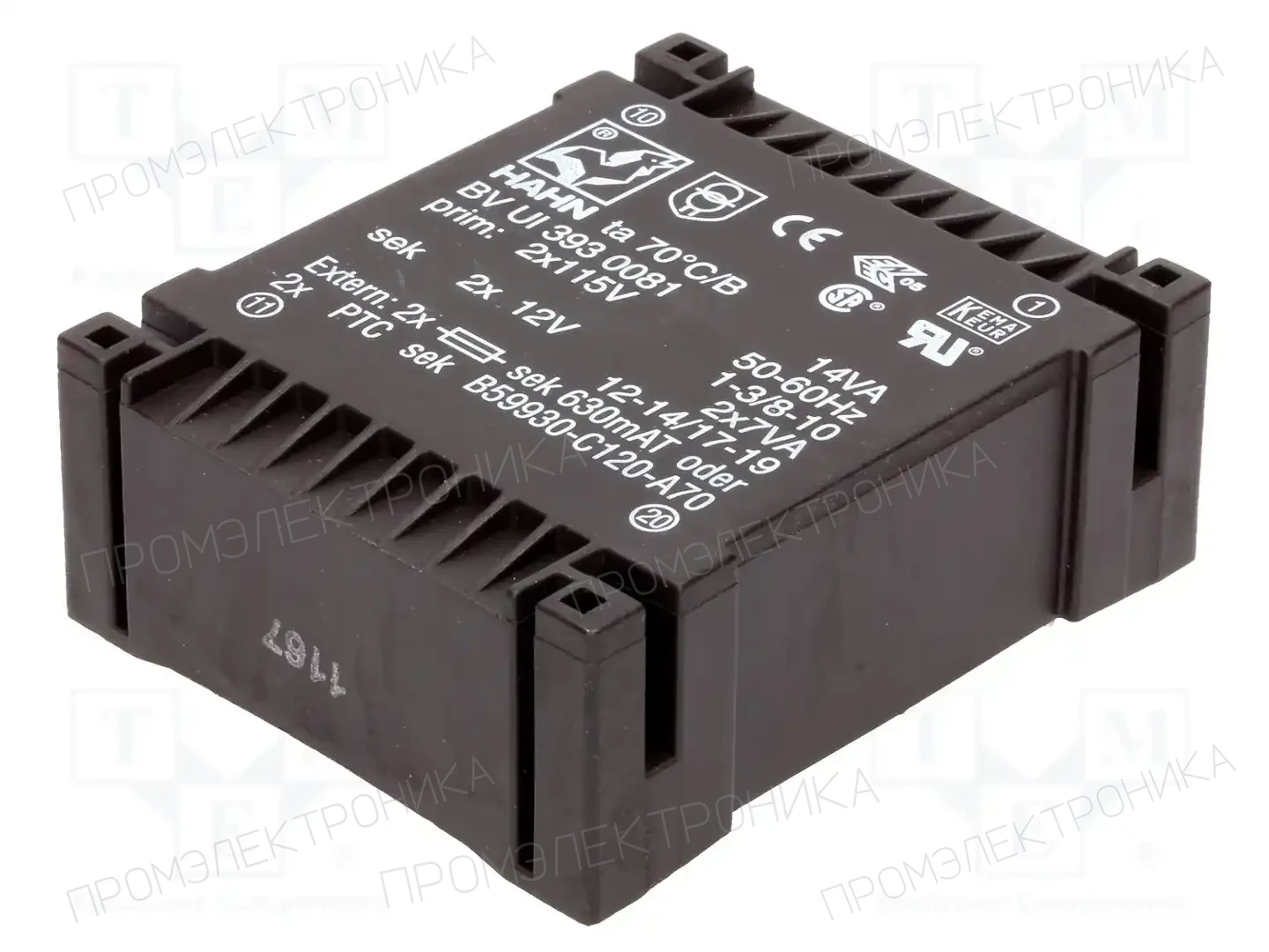 HAHN BV UI 393 0081 — Трансформаторы PCB