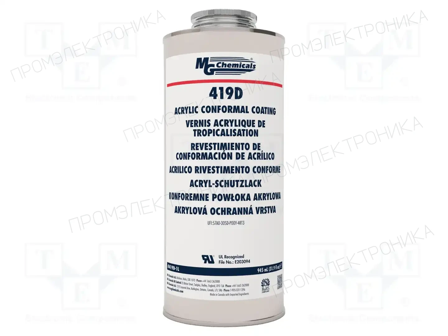 MG CHEMICALS 419D-1L — Защитные и экранирующие оболочки