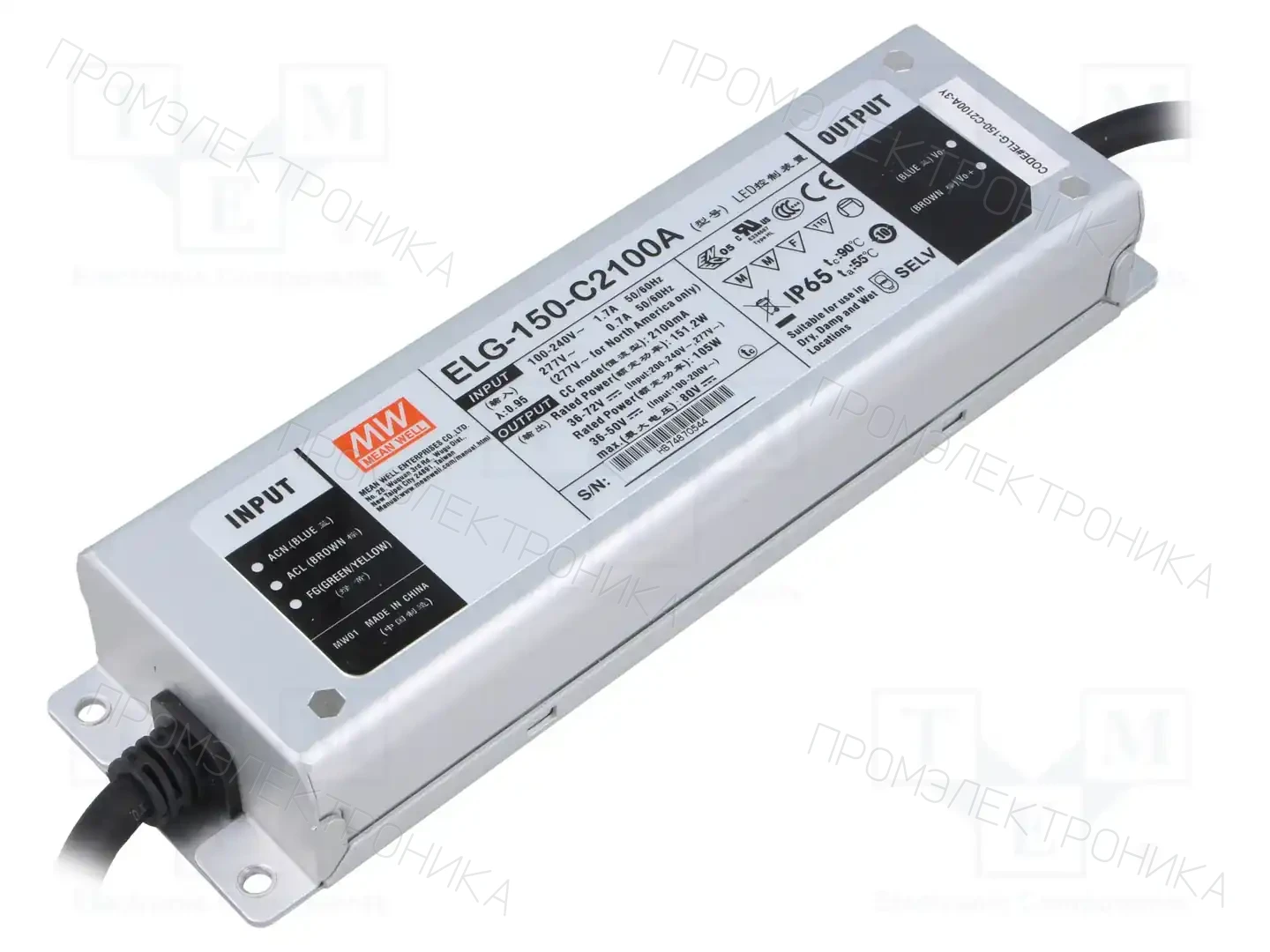 MEAN WELL ELG-150-C2100A-3Y — Блоки питания для LED