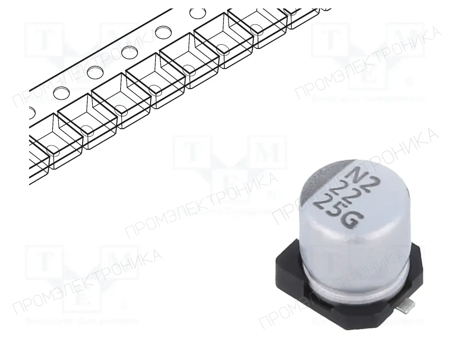 VISHAY GSC00AC2201EARL — Конденсаторы электролитические SMD