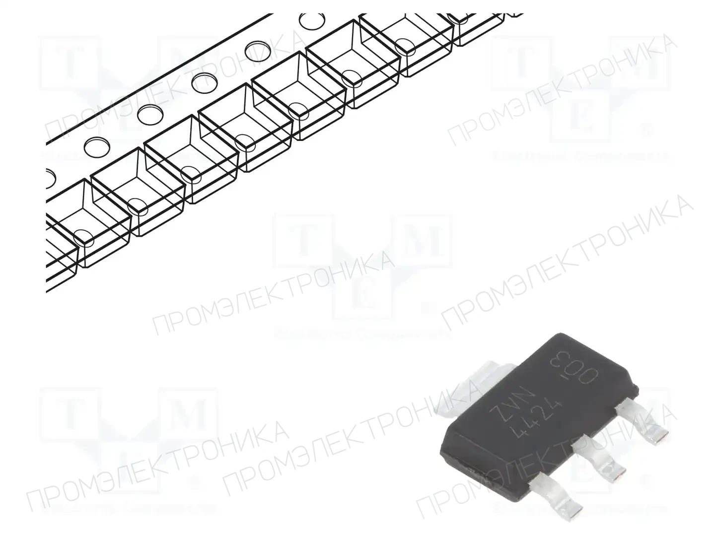 DIODES INCORPORATED ZVN4424GTA — Транзисторы с каналом N SMD