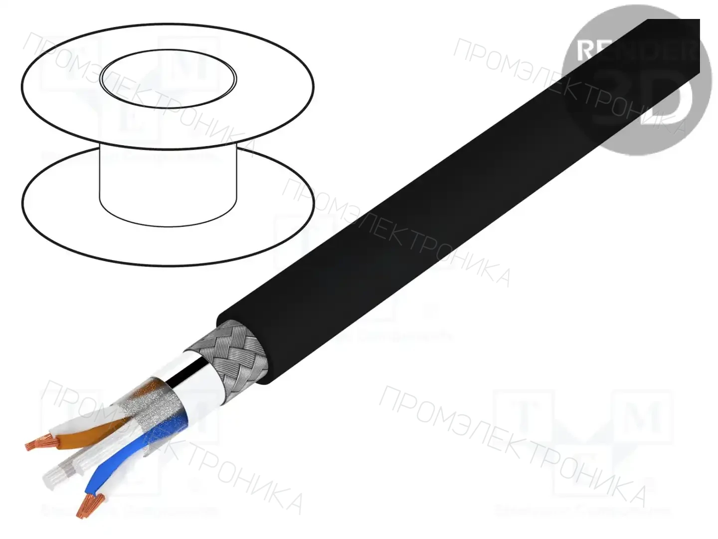 ALPHA WIRE 74002 BK002 — Провода телекоммуникационные