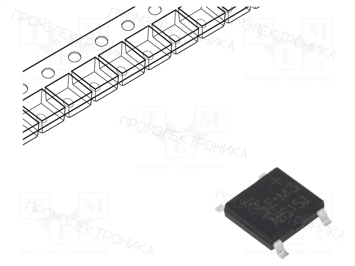 DIOTEC SEMICONDUCTOR ABS15J — Однофазные мосты диодные SMD/THT
