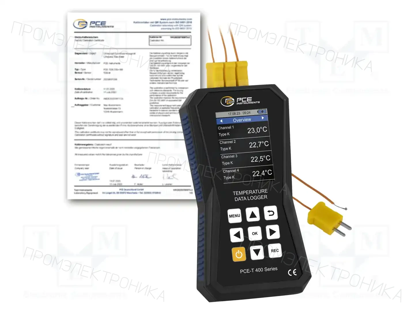 PCE INSTRUMENTS PCE-T 420-ICA — Регистраторы температуры и влажности