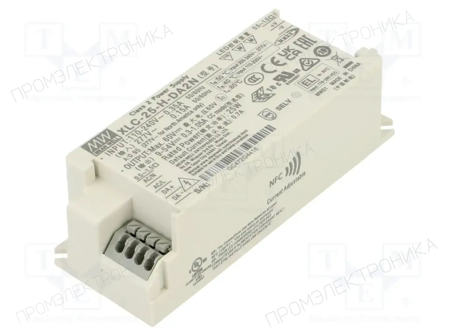 MEAN WELL XLC-25-H-DA2N — Блоки питания для LED