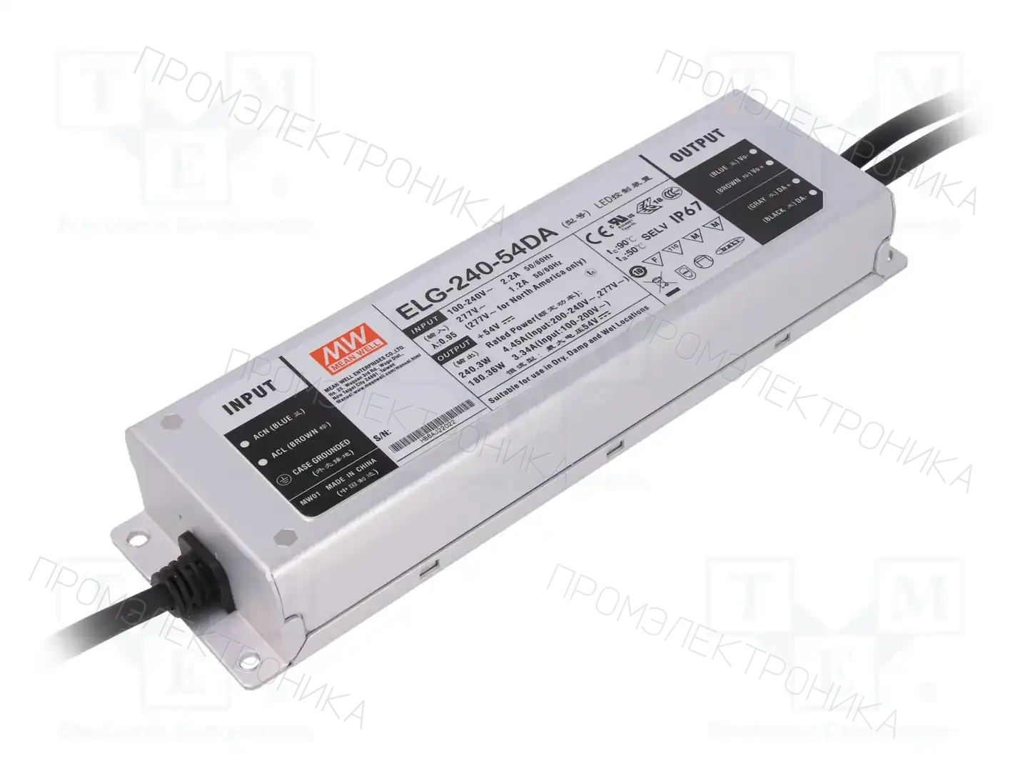 MEAN WELL ELG-240-54DA — Блоки питания для LED