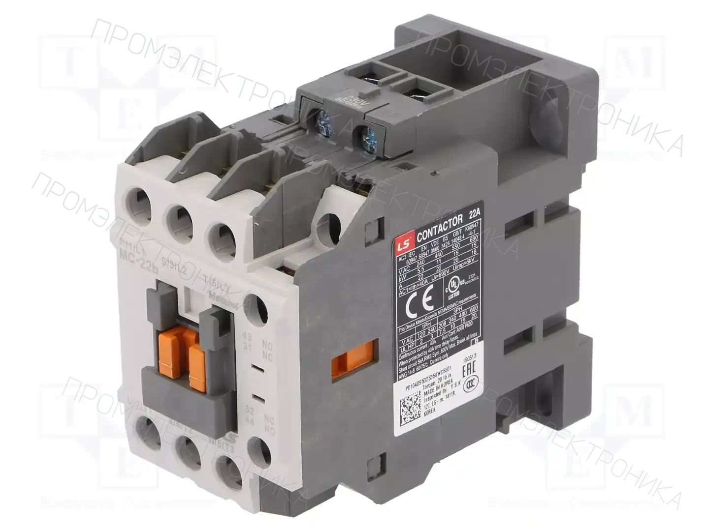 LS ELECTRIC MC-22B 230VAC 1A1B — Контакторы - главные модули