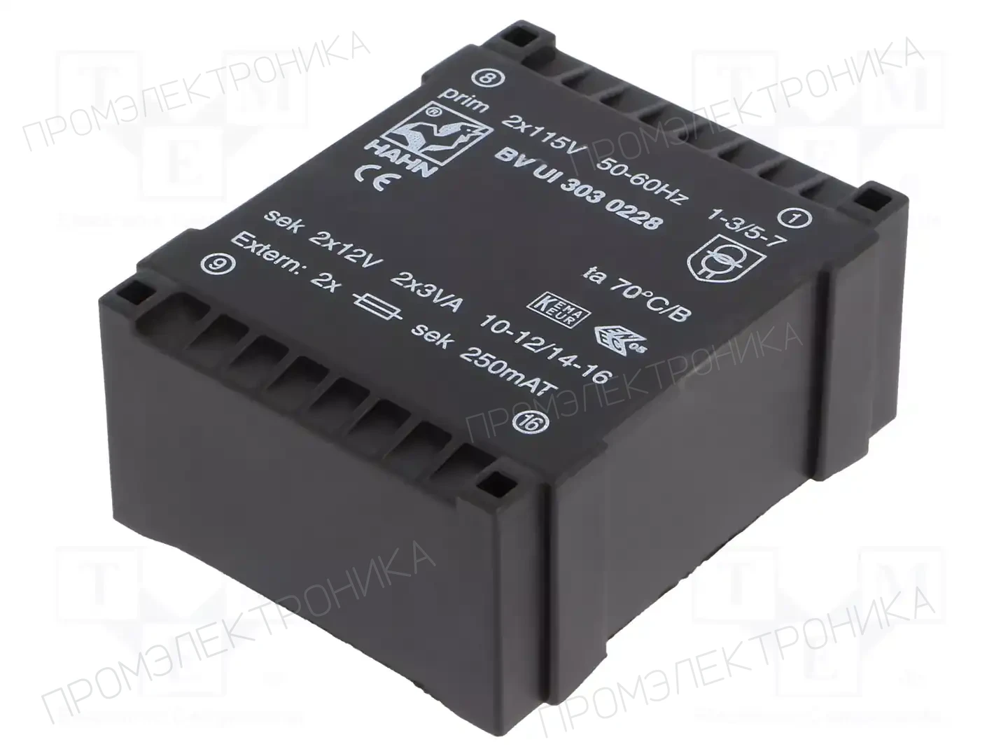 HAHN BV UI 303 0228 — Трансформаторы PCB
