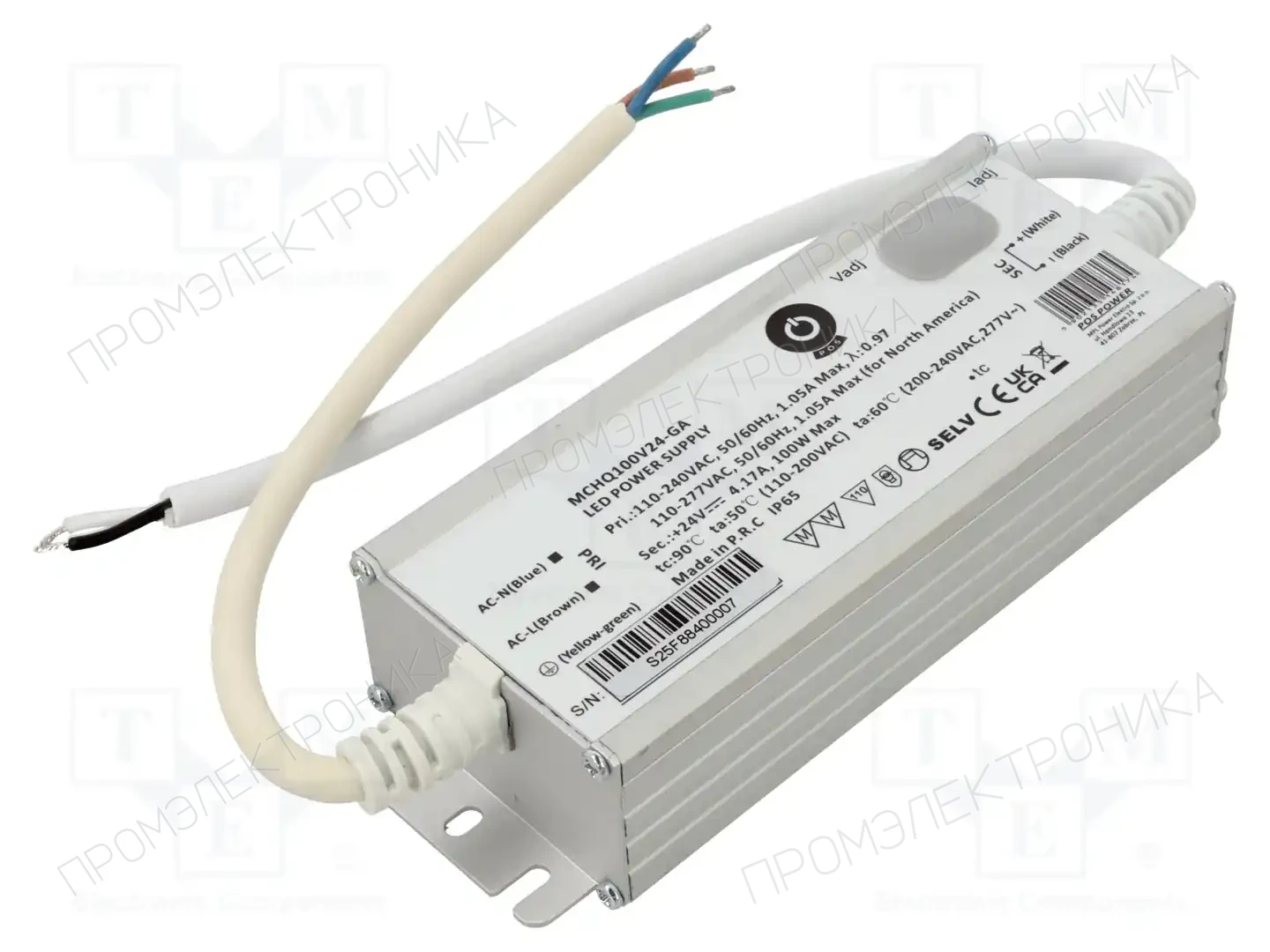 POS MCHQ100V24-GA — Блоки питания для LED