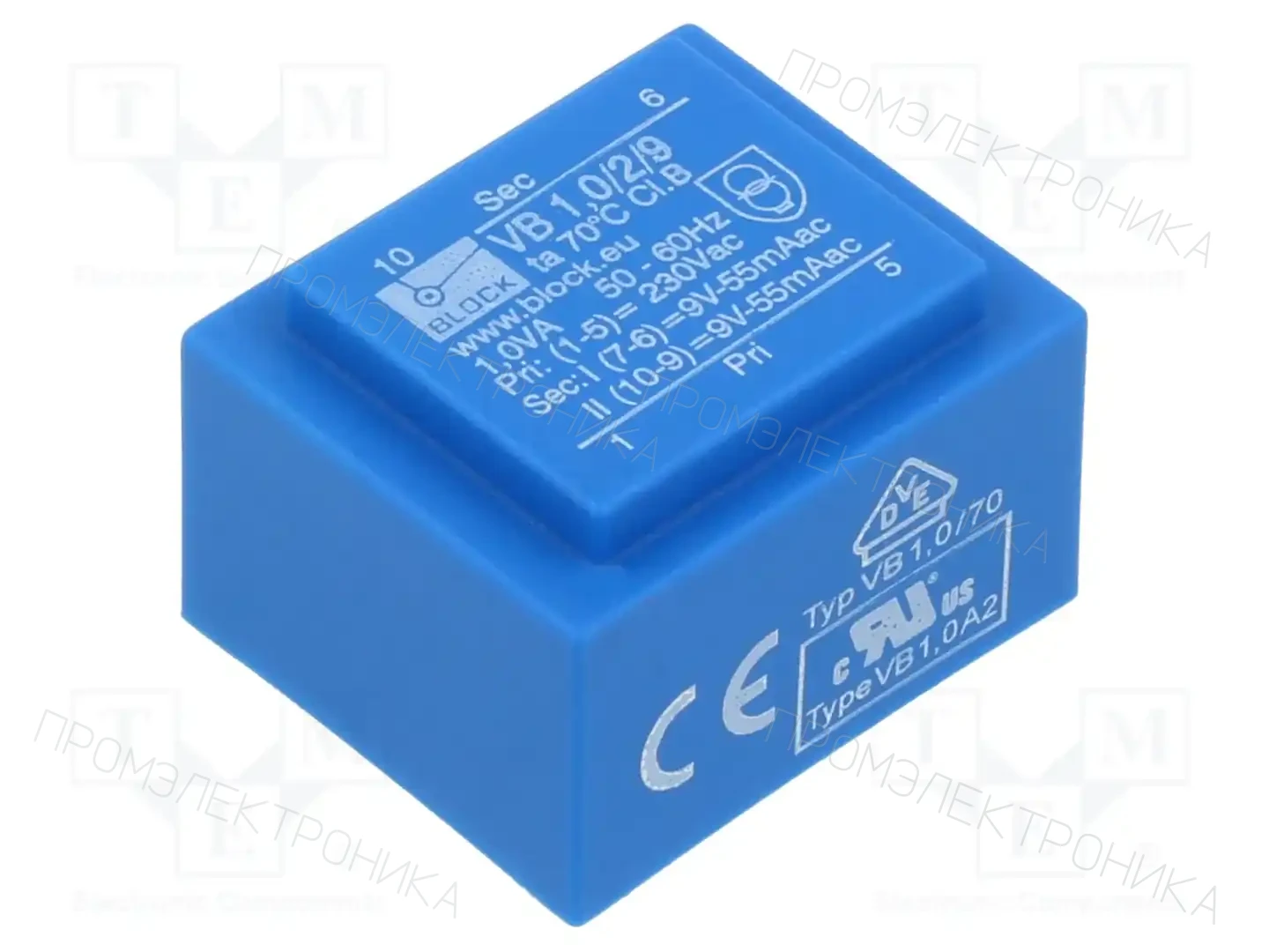 BLOCK VB 1,0/2/9 — Трансформаторы PCB