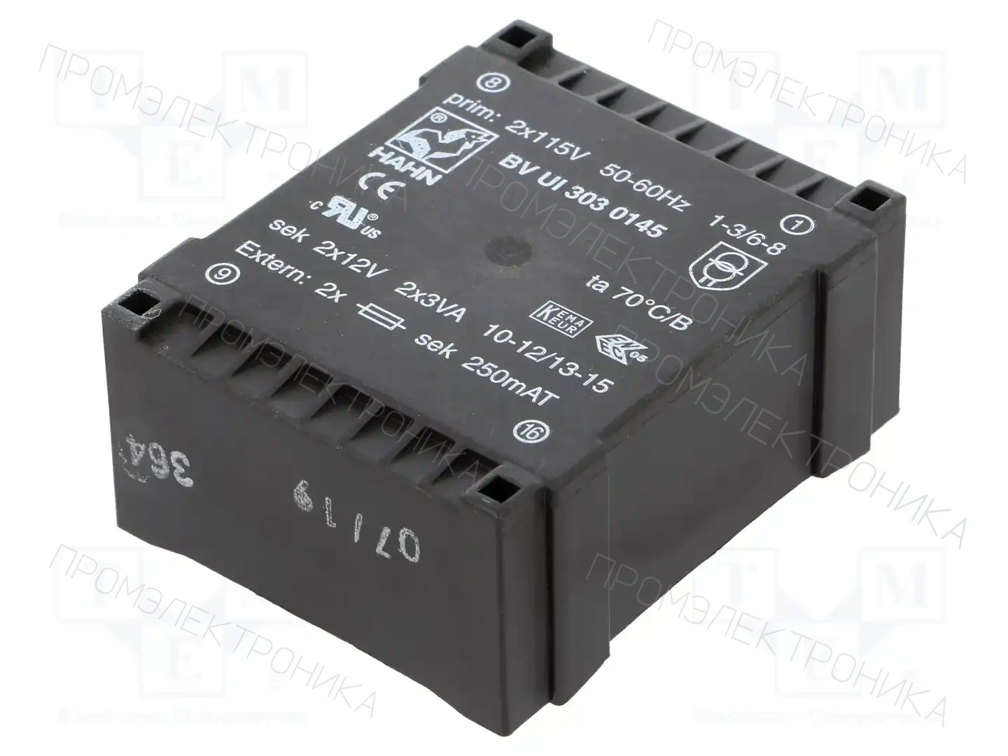 HAHN BV UI 303 0145 — Трансформаторы PCB