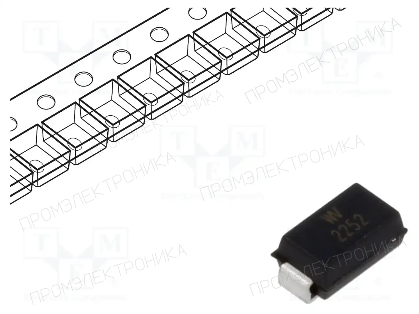 EATON ELECTRONICS SMAJE85CA — Диоды TVS SMD двунаправленные