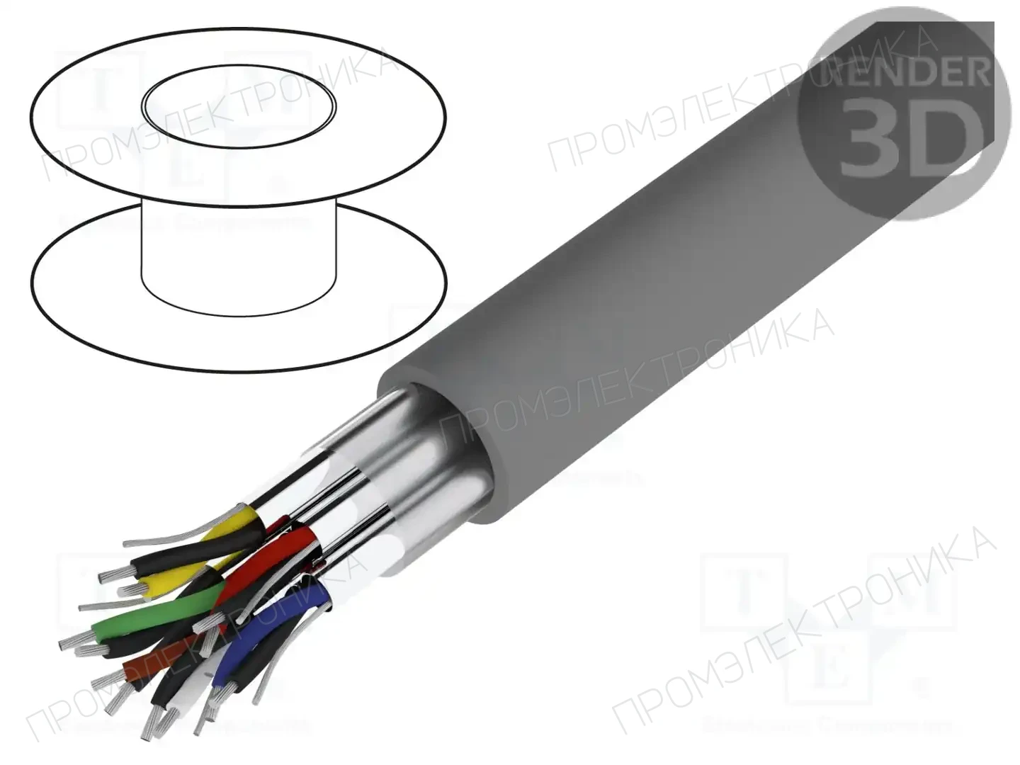 ALPHA WIRE 6012C SL001 — Провода многожильные экранированные