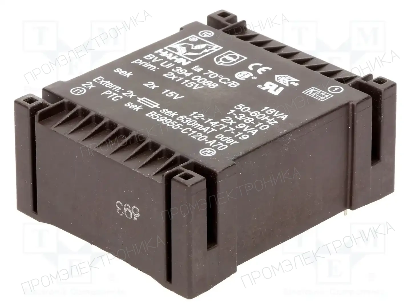 HAHN BV UI 394 0088 — Трансформаторы PCB
