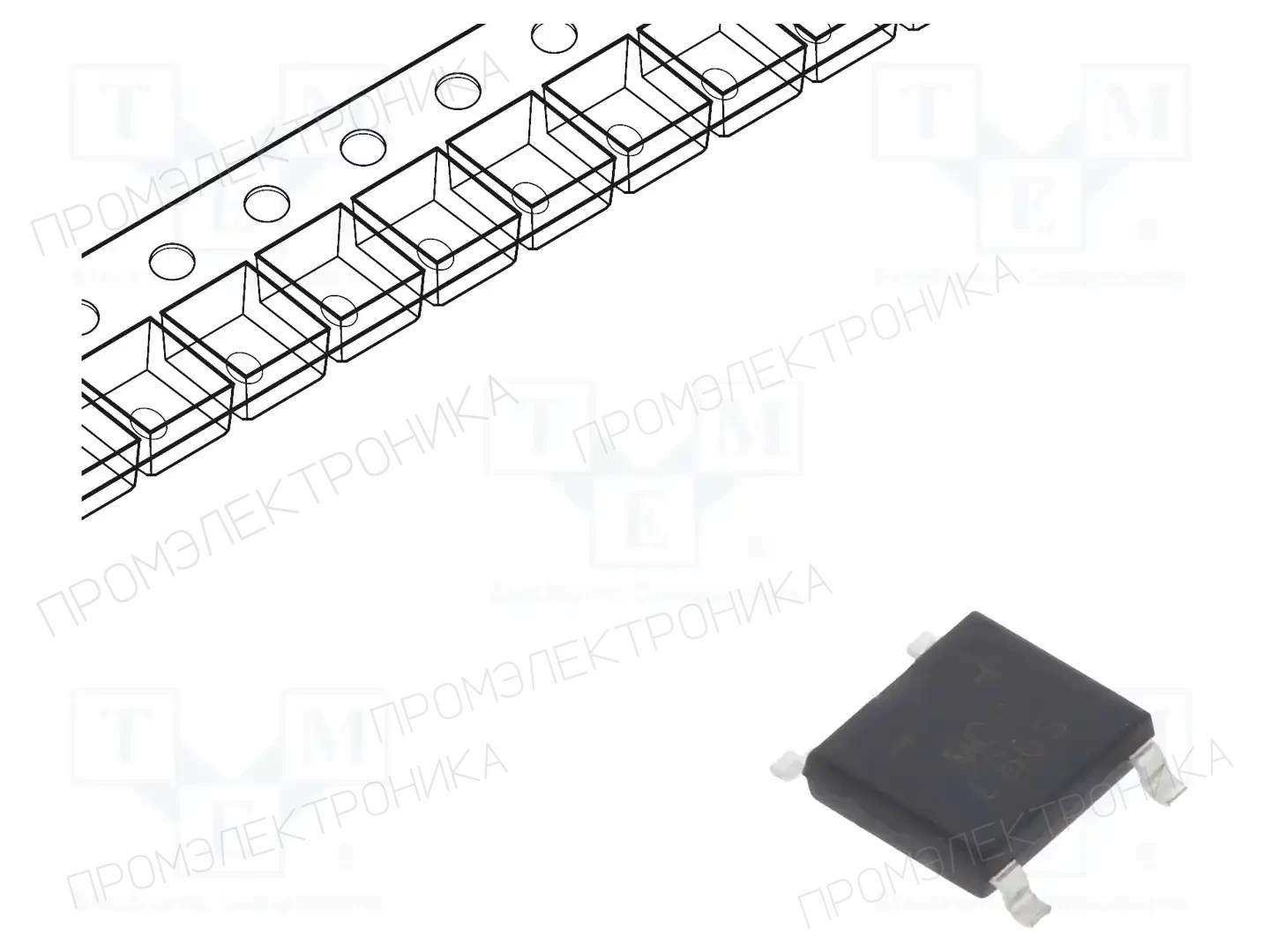 MICRO COMMERCIAL COMPONENTS LMB6S-TP — Однофазные мосты диодные SMD/THT