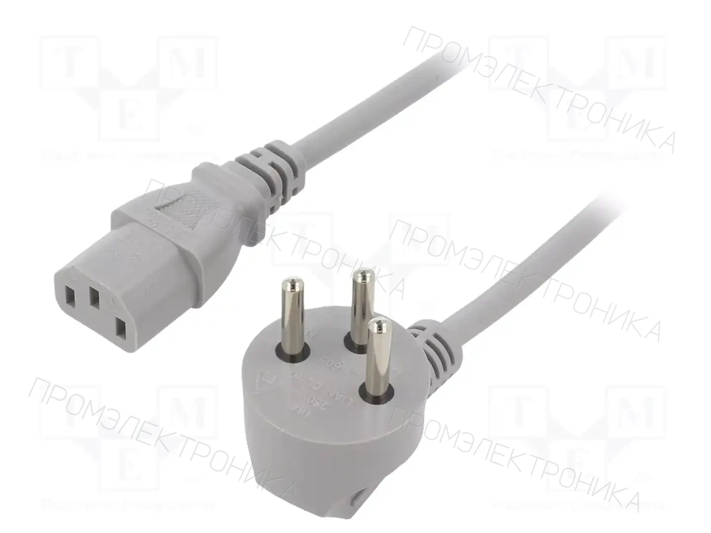 LIAN DUNG LT-605+501 H05VV-F 3X0.75 GRY 1M — Кабели питания компьютерные и универс