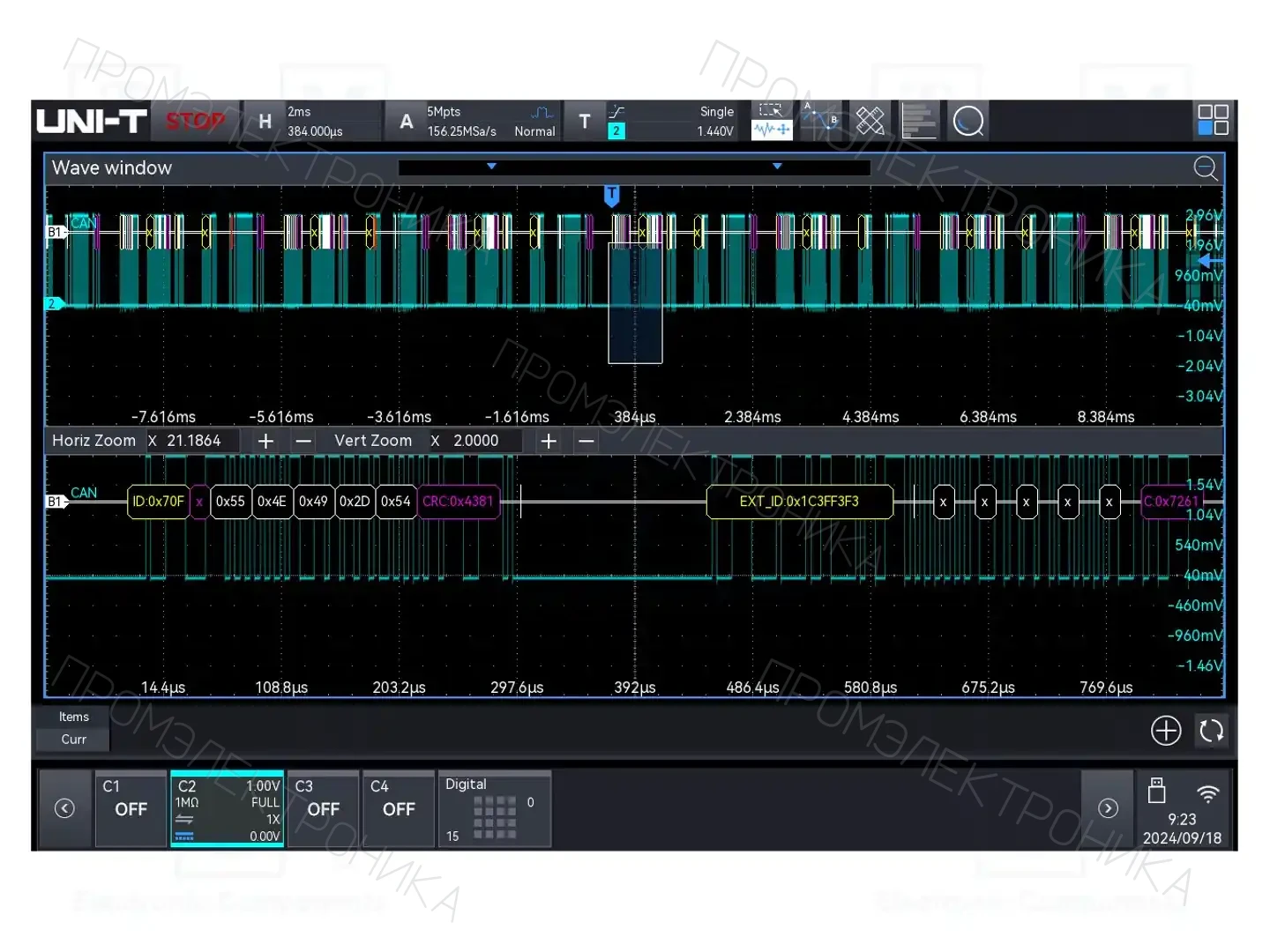 UNI-T MSO3000HD-CAN — Осциллоскопы цифровые