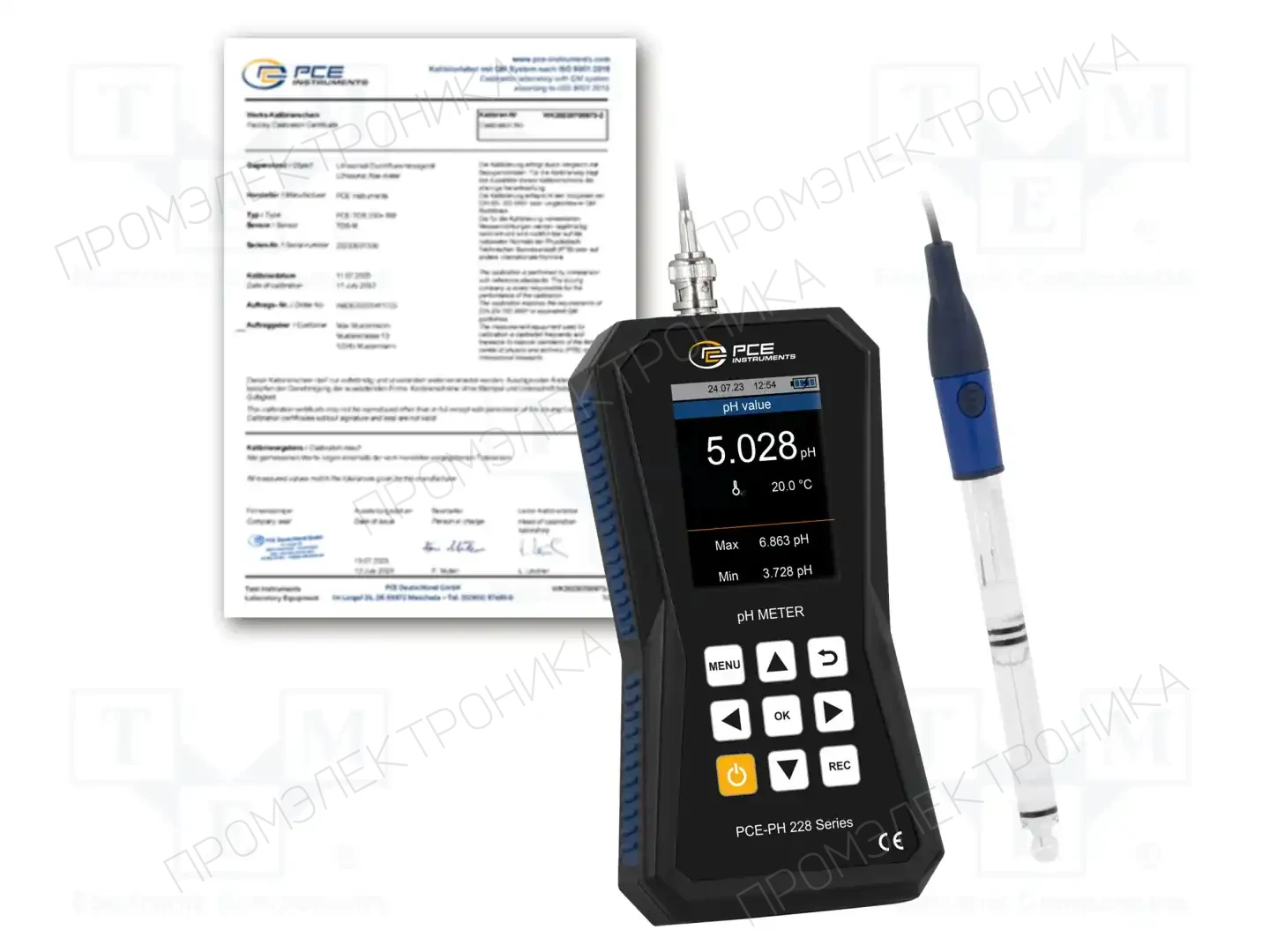 PCE INSTRUMENTS PCE-PH 228LAB-HTE-ICA — Измерители и тестеры pH